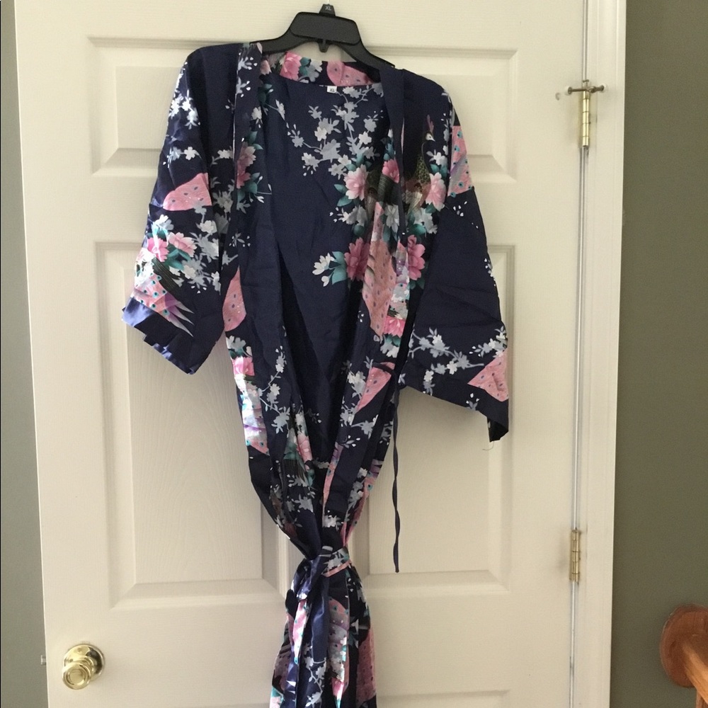 Flower print house coat